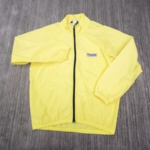 Cannondale Cycling Jacket Men XL Yellow Vintage Handmade USA Windbreaker
